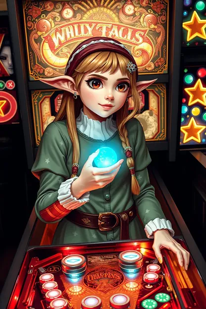 El Juego de Pinball de la Niña Elf es Muy Divertido