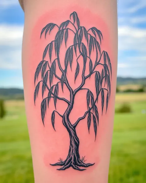 El Significado detrás del Diseño de Tatuaje del Árbol de Tejo Llorón