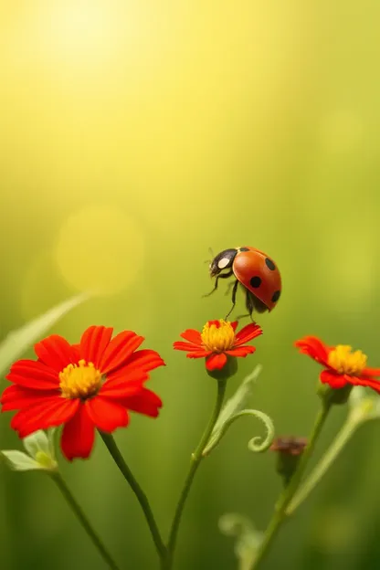 El amor de la niña mariquita por la naturaleza es inigualable