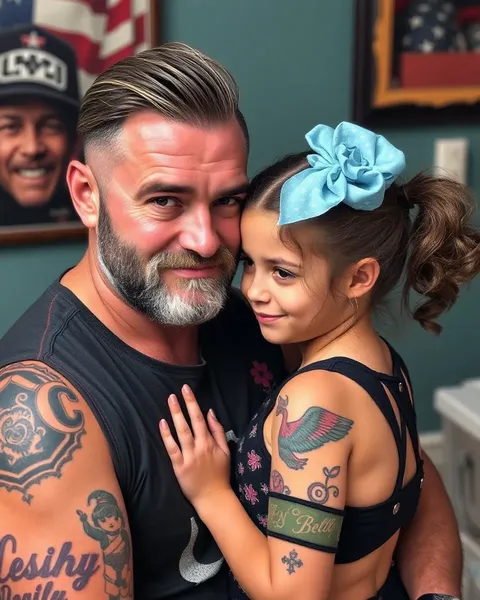 El amor hermano: tatuajes de papá e hija que se unen