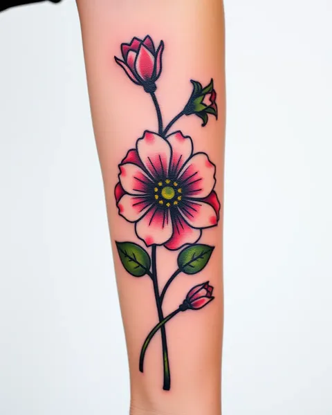 El arte del diseño de flores y tatuajes