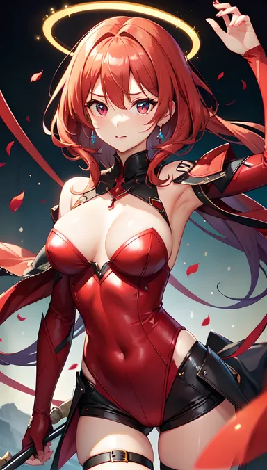 El cabello rojo se vuelve hentai