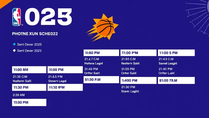 El calendario de Phoenix Suns 2025 incluye el partido inaugural en casa