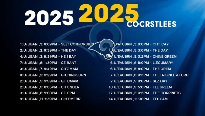 El calendario de los Rams 2025 destaca etapas de carretera difíciles