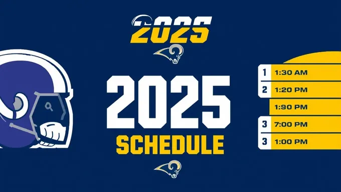 El calendario de partidos de los Rams 2025 se publica para su visión pública