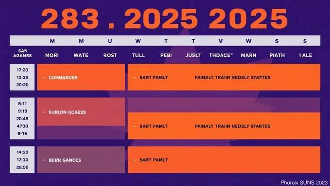 El calendario oficial de los Phoenix Suns 2025 se confirma