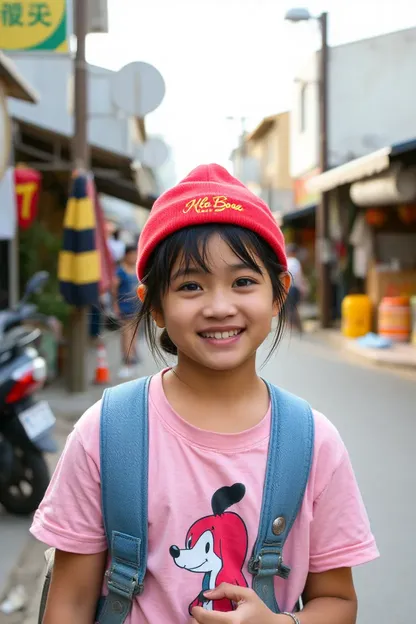 El carisma vibrante de la niña local inspira a los demás