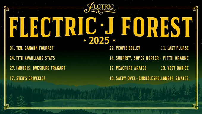 El cartel de Electric Forest 2025 incluye artistas invitados sorpresa