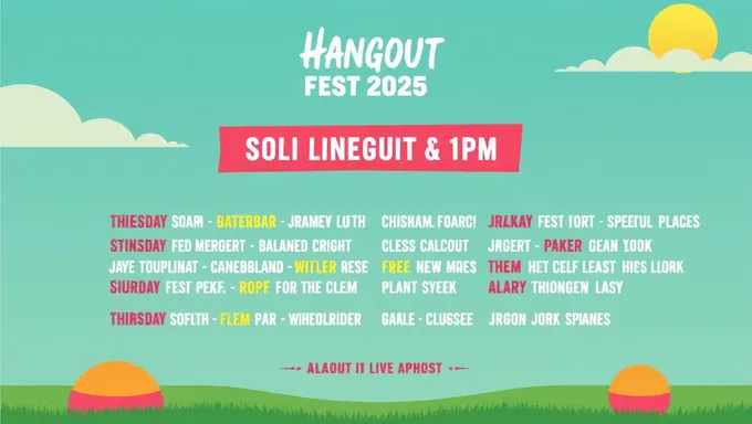 El cartel de Hangout Fest 2025 se ha lanzado hoy