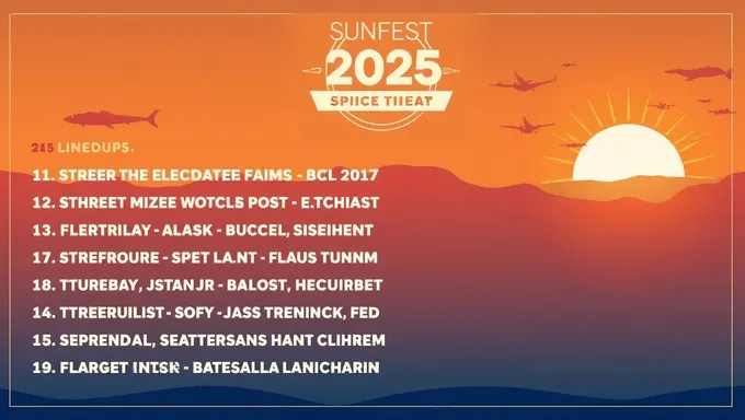 El cartel de Sunfest 2025 Ofrece Algo para Todos