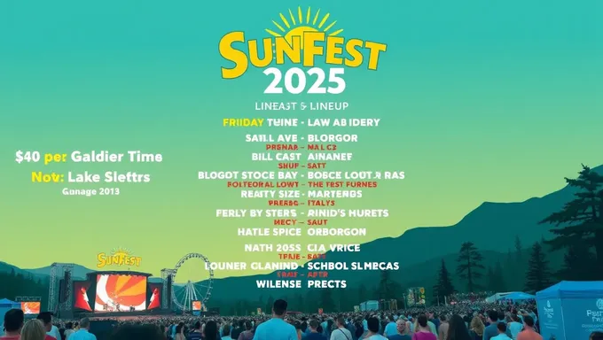 El cartel de Sunfest 2025 Presenta Artistas de Primera Fila