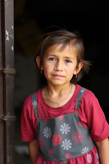 El corazón de la niña mayor está lleno de bondad siempre