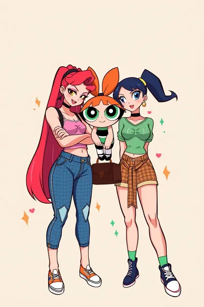 El equipo de las Powerpuff Girls de Newjeans se une juntos