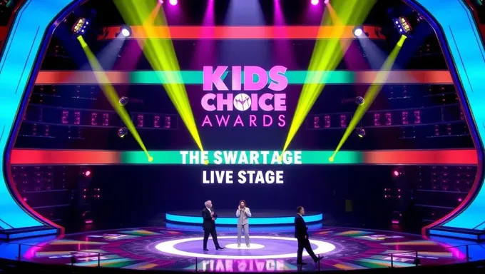 El escenario de los Premios al Elección de los Niños 2025 listo para la acción