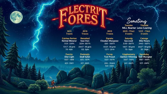 El horario de Electric Forest 2025 incluye instalaciones de arte