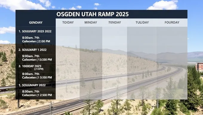 El horario de Ramp de Ogden Utah 2025 ha sido lanzado por las autoridades en línea