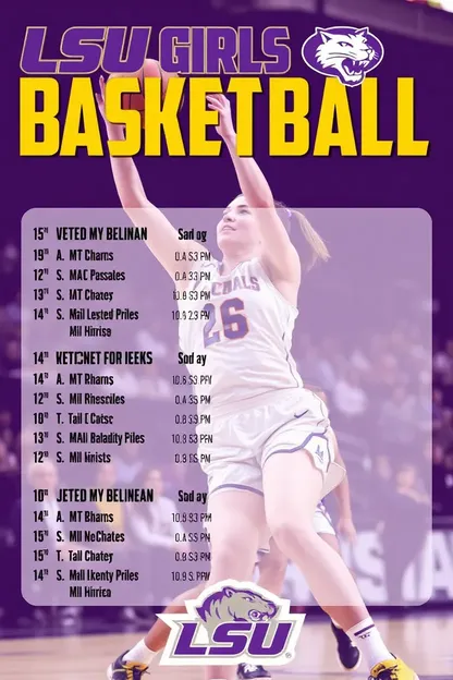 El horario de baloncesto de las chicas de LSU se anuncia para la próxima temporada