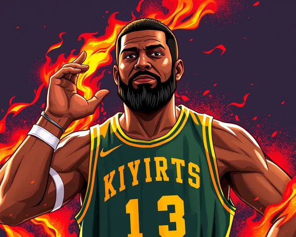 El jugador de baloncesto animado de Kyrie en formato PNG