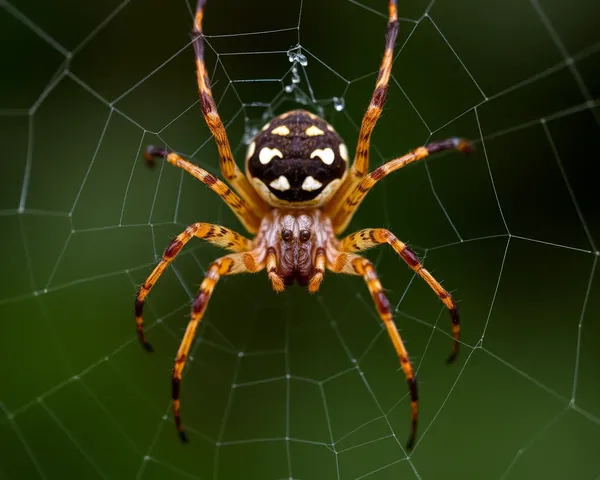 El ojo de una araña está enfocado en 10