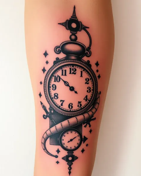 El reloj eterno de tatuaje: un símbolo de compromiso inquebrantable