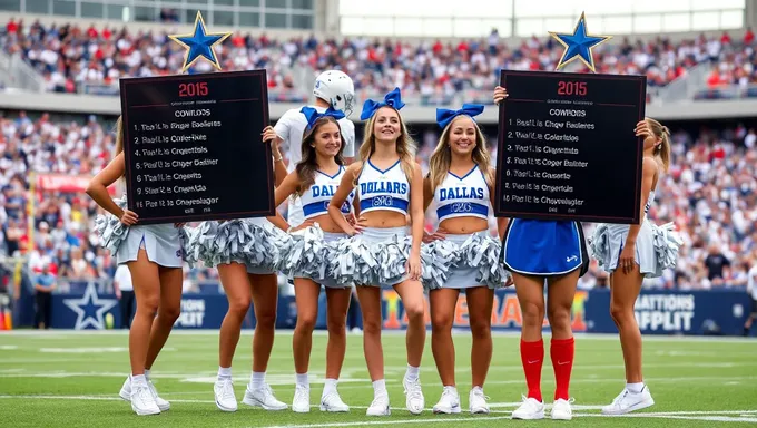 El roster de cheerleaders de Dallas Cowboys 2025 se ha confirmado en línea ahora