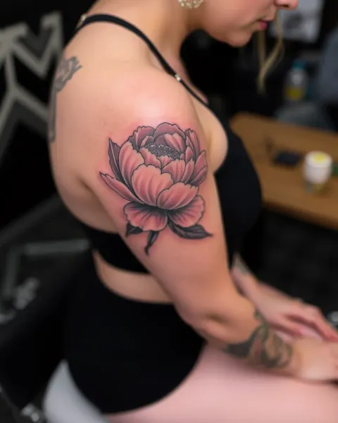 El significado de la peonia en tatuaje: simbolizando buena suerte y un feliz matrimonio