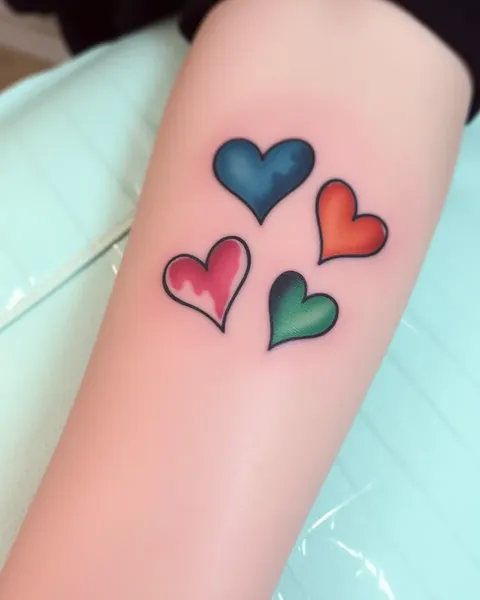 El significado de tres corazones tatuados es un compromiso sin fin