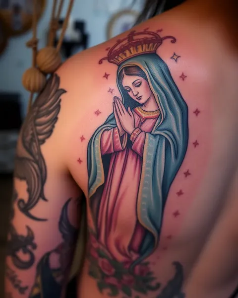 El significado detrás de tatuajes de la Virgen María