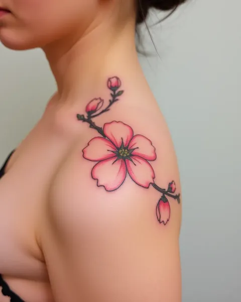 El simbolismo detrás del diseño de tatuaje de flor de sakura y sus significados