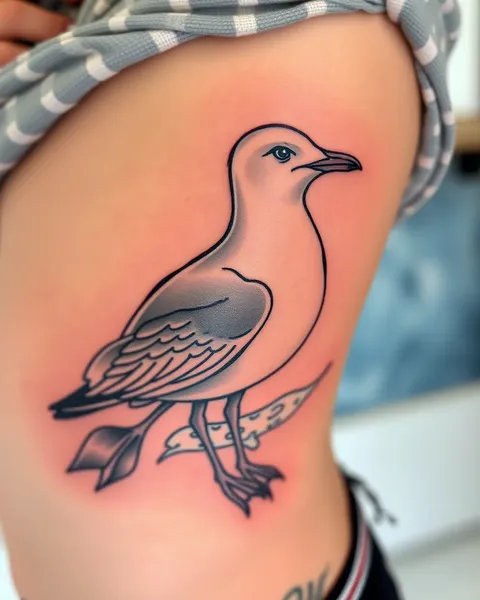 El tatuaje de gaviota de Espíritu de Jonahtan