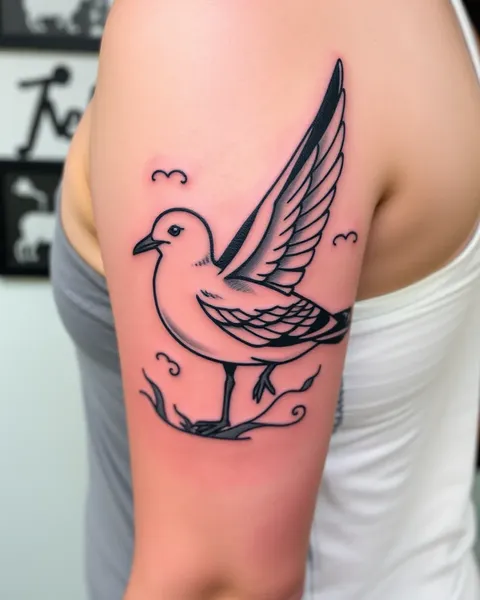 El tatuaje de la conexión de gaviota de Jonahtan