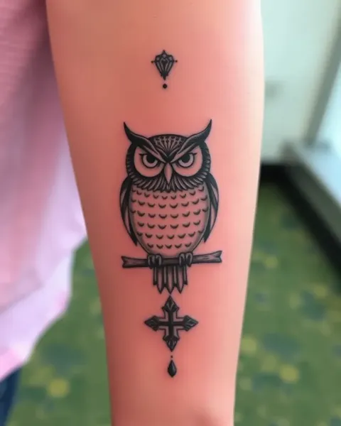 El tatuaje de lechuza representa la sabiduría y la percepción interior