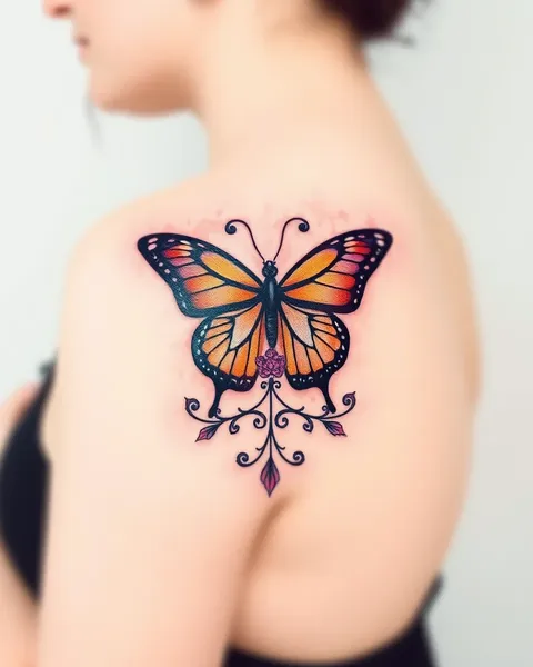 El tatuaje de mariposa simboliza resistencia y fuerza interior