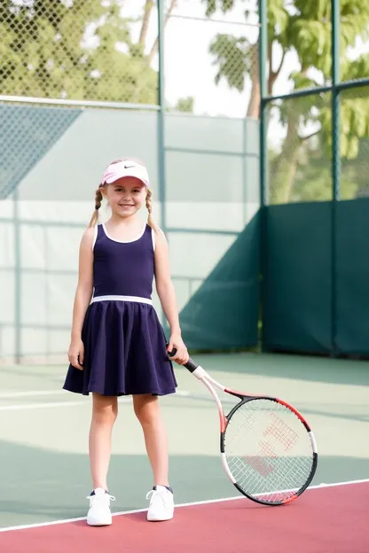 El traje de tenis para atletas jóvenes que compitan