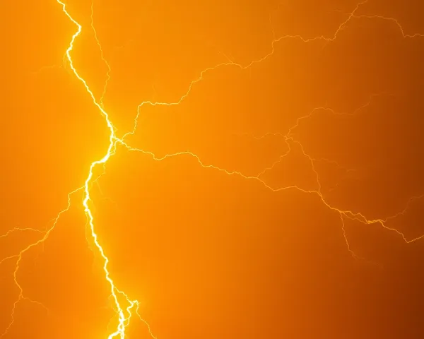 Elemento de Diseño Gráfico Amarillo de Thunderbolt en formato PNG