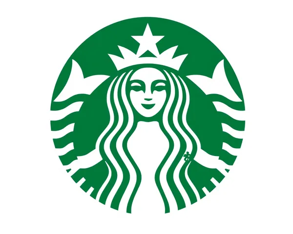 Elementos de diseño gráfico de logotipo de Starbucks en formato PNG