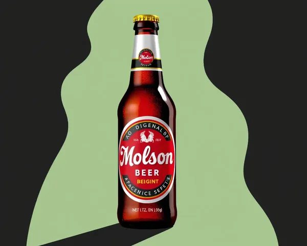 Elementos de diseño icónicos del archivo PNG original de cerveza Molson