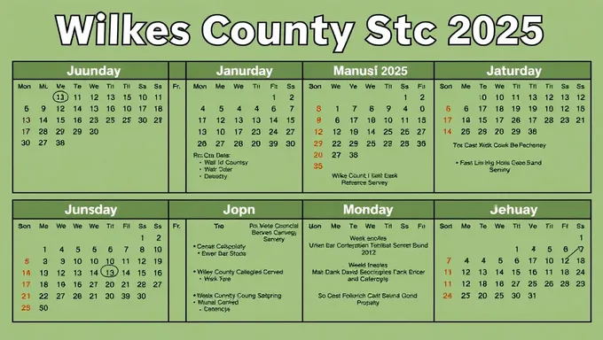 Enlace de descarga del calendario escolar de Wilkes County 2025-2025