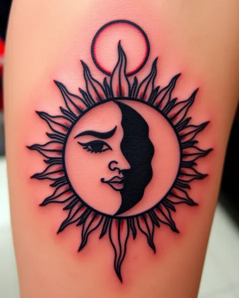 Entendiendo el Simbolismo del Tatuaje de Sol y Luna