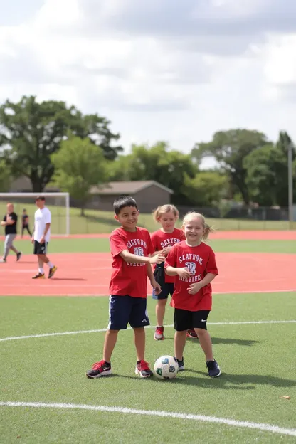 Entrenadores de deportes del club de niños y niñas para orientación