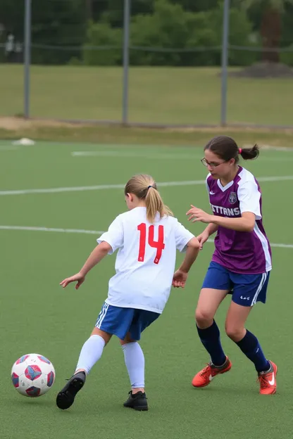 Entrenamiento de habilidades de fútbol femenino U14 efectivo