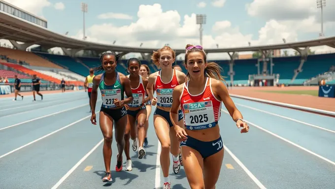 Entrenamiento de la Selección de Atletismo Femenina de EE