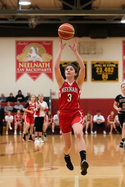 Equipo de Baloncesto de Neenah con Defensa Fuerte y Defendida