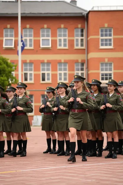 Escuela militar para chicas brinda un entorno de aprendizaje disciplinado