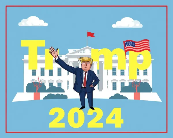 Esfuerzos de reelección de Trump en 2024 en formato gráfico de PNG