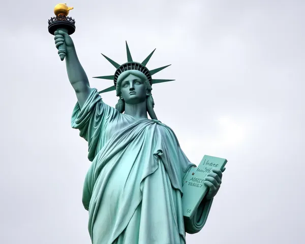 Estatua de la Libertad, ícono icónico estadounidense del libertad