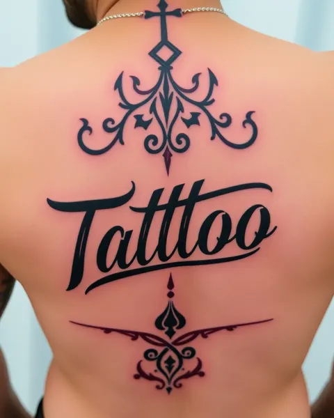 Estilo de tatuaje de fuente tradicional para looks clásicos