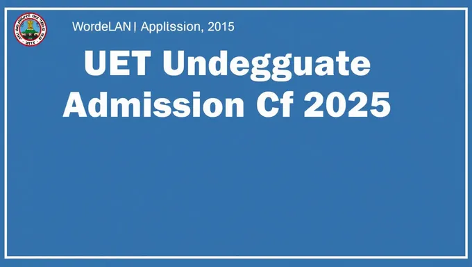 Estructura de Tarifa de Factura de Admisión de Pregrado de UET 2025