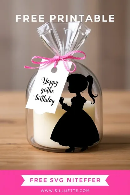 Etiquetas de Regalo Personalizables para Cumpleaños de Niñas: Archivo SVG Gratuito