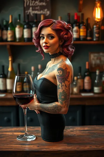 Experiencia de pairing de vino y comida de la chica tatuada